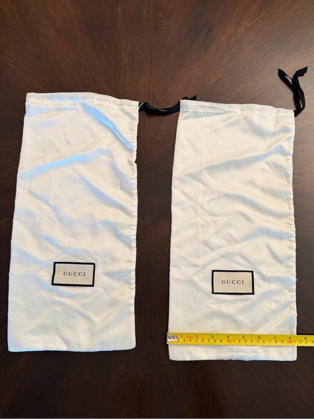 Gucci White Shoe Box with set of 2 Dust Bags 17x8 - Picture 3 of 3